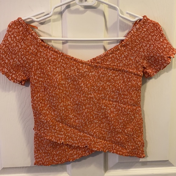 Orange elastic crop top, size S - Picture 2 of 3